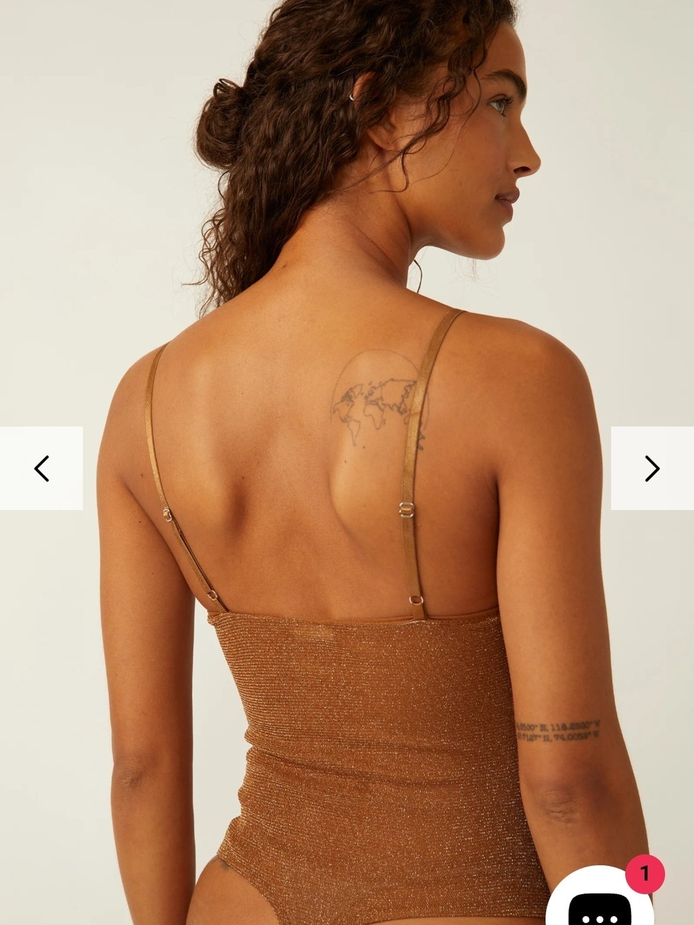 Free People Copper Shimmer Bodysuit - Picture 3 of 6